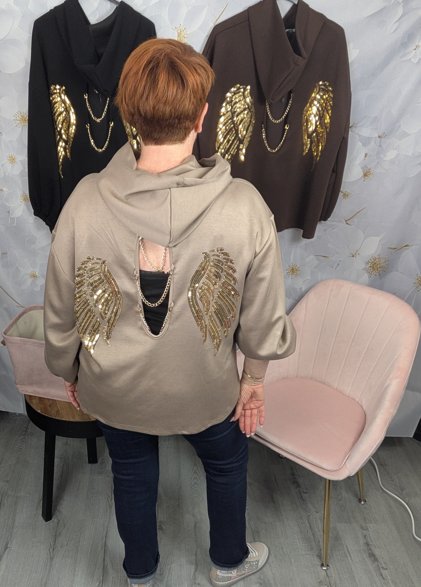 SWEAT A CAPUCHE AILES D'ANGE