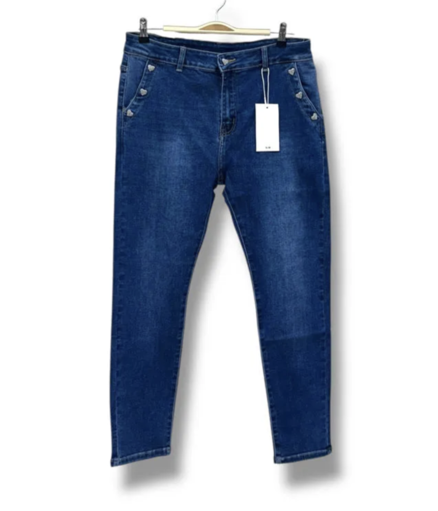 JEANS BOUTONS COEUR T54