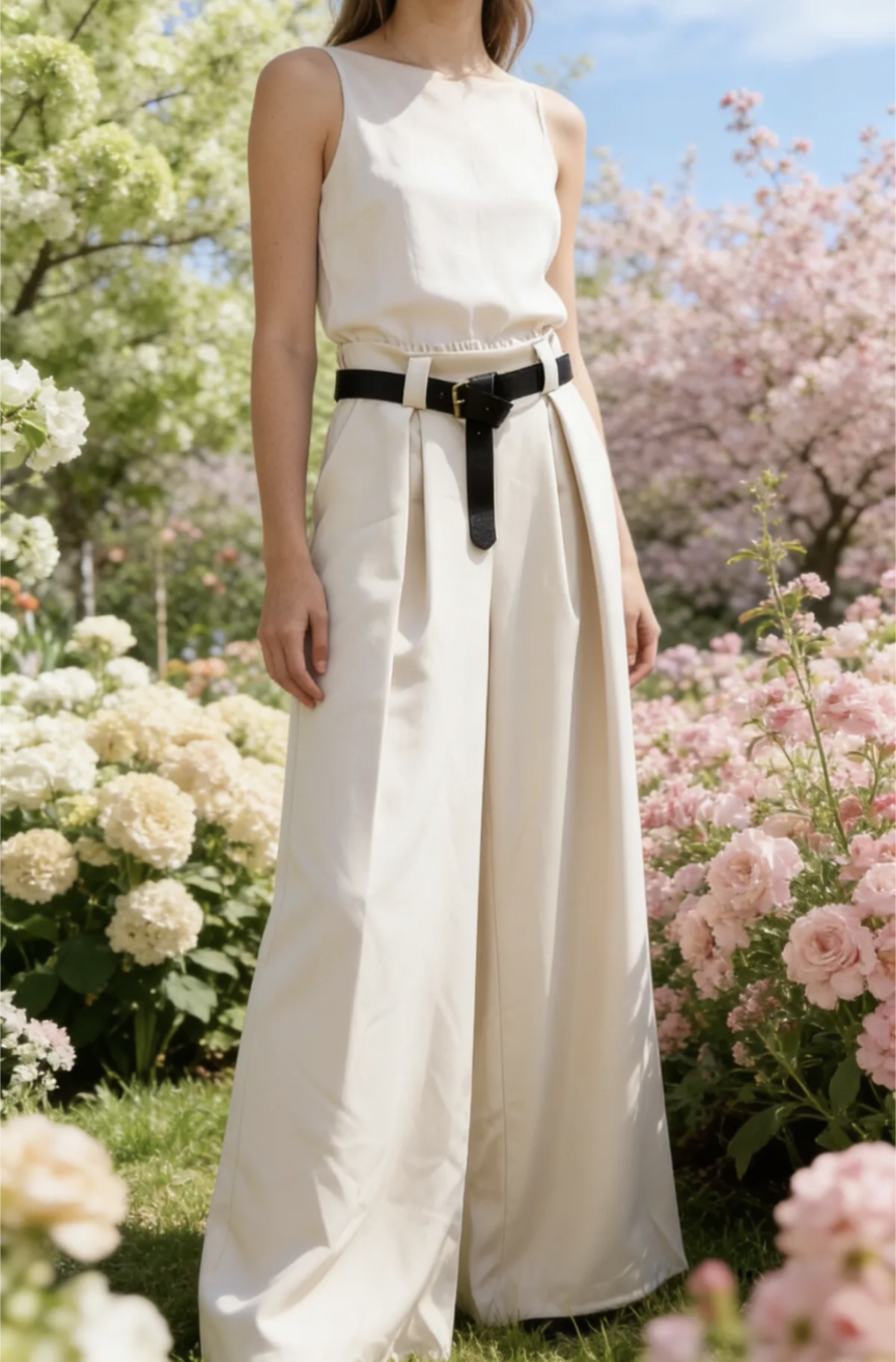 PANTALON FLUIDE AVEC CEINTURE